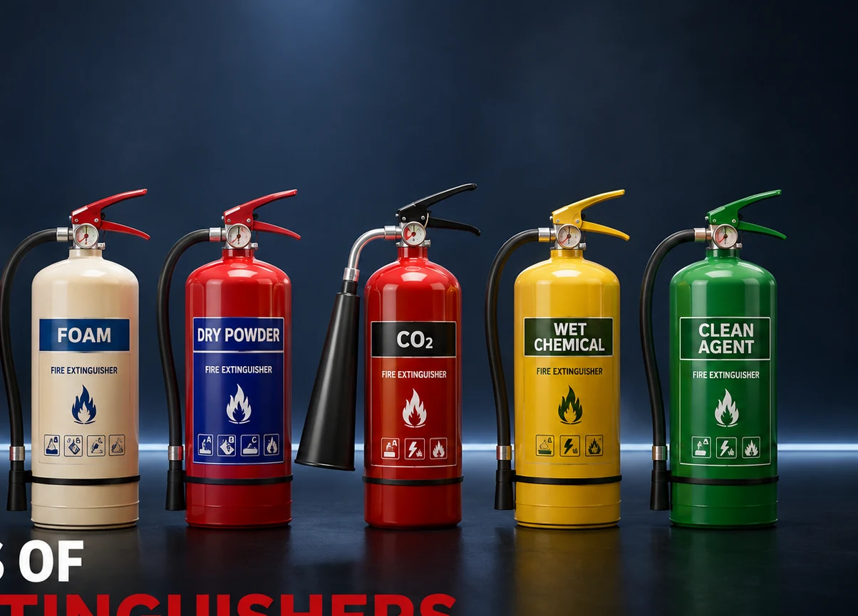 Portable fire extinguishers and service equipment