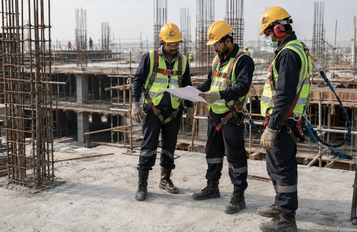Fire safety equipment inspection in warehouse