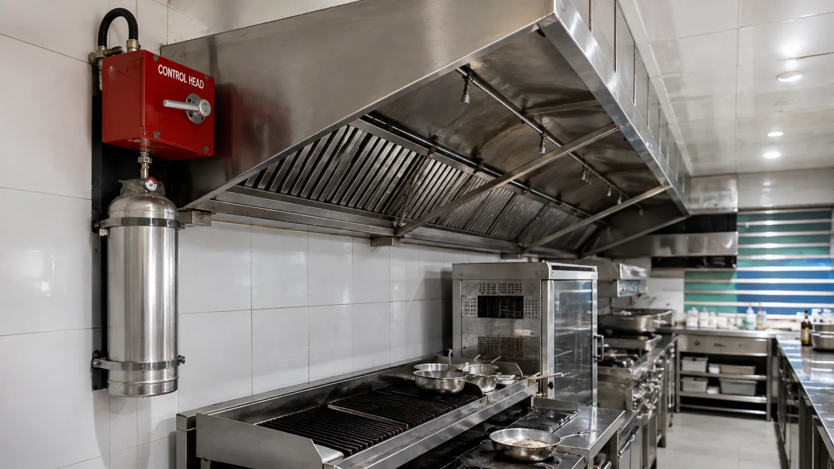 Kitchen hood fire suppression system